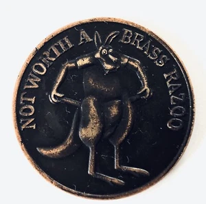 Australian Brass Razoo Coin 🇦🇺 Token Souvenir Joke - Picture 1 of 2