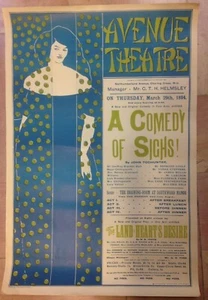 A. BEARDSLEY (19. Jh.) ORIGINAL LITHOGRAPHIERTES POSTER AVENUE THEATRE NUMMERIERT  - Bild 1 von 2