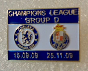 CHAMPIONS LEAGUE 2009/10 - Chelsea gegen FC Porto - Emaille Reversabzeichen - Bild 1 von 3