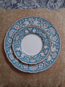 Phoenix Crown Staffordshire Ellesmere blau 9" Essteller 6" Salat/Wüstenteller - Bild 1 von 12
