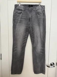 Lucky Brand 121 Heritage Slim Jeans Mens 34x32 Gray Straight Casual Denim - Picture 1 of 15