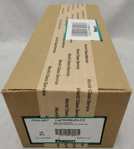 (Box Of 10) Panduit FAP6WBUDLCZ Fiber Adapter Panel W/ 6 SM Duplex Adapters - Picture 1 of 5