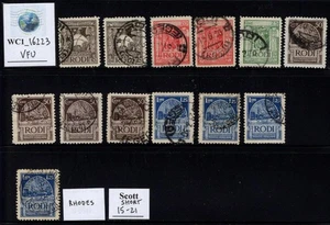 WC1_16223. ITALY AEGEAN COL. RHODES. 1929 ROYAL VISIT short set. Sc.15-21. Used - Picture 1 of 1
