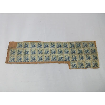 WASHINGTON 1960s Unshaved Beard Dirty Chin Stamps on Cardboard Box 5c Five Cents - Imagem 1 de 4