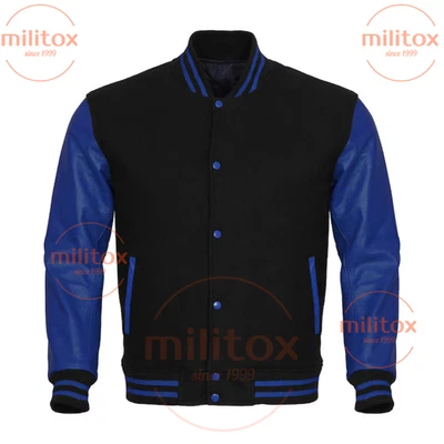 Varsity Jacket – Wool Body & Leather Sleeves | Premium Quality, Free Shipping, - Image 1 of 3