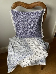 Vintage 1970s HANDMADE cottagecore DITSY FLORAL/SPOTS cushion covers x 4 - Picture 1 of 12