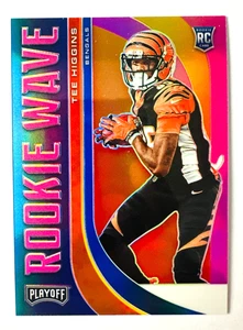 2020 Panini Playoff Tee Higgins Prizm RC Rookie Wave Bengals! - Picture 1 of 3