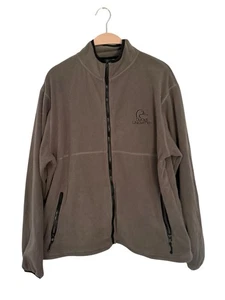 Ducks Unlimited Black Gray Polyester Full Zip Fleece Jacket Men’s large - Picture 1 of 4