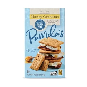 Pamela's Gluten Free Graham Crackers Honey Pie Crost S'mores & Snacks 7,5 once - Foto 1 di 9