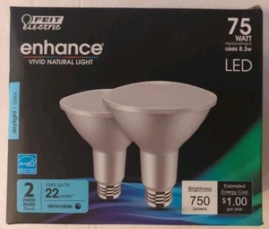 2 Pack Feit Enhance PAR30 E26 (Medium) LED Bulb Daylight 75 Watt Equivalence - Picture 1 of 3