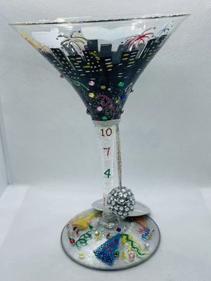 Bola de cuenta regresiva de vidrio Martini coleccionable Lolita Año Nuevo con etiquetas retirada Foto 1 de 4