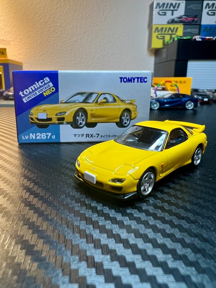 Tomica Limited Vintage 1/64 Mazda RX-7 FD Bathurst Yellow Diecast wit proctector - Image 1 of 3