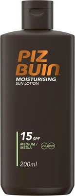 PIZ BUIN MOISTURISING SUN LOTION SPF 15 (200ML), ADVANCED SKINCARE CREAM WITH UV - Image 1 of 4