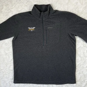 Simms Rivershed 1/2 Zip Sweater Mens XL Black Heather Fleece Fenwick Fly Fishing - Picture 1 of 14