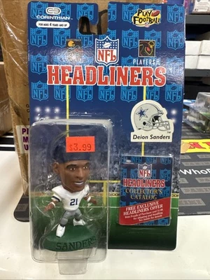 Figura de fútbol americano Deion Sanders 1996 NFL Corinthian Headliners Dallas Cowboys Foto 1 de 4