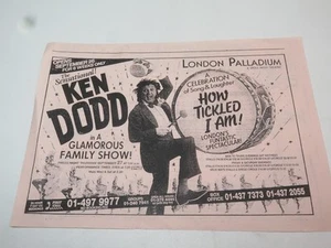 Theatre Ephemera FLYER KEN DODD in a Glamorous Family Show Palladium 1990 - Picture 1 of 2