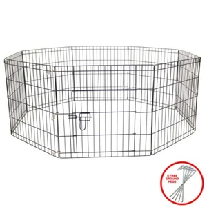 Pet Dog Puppy Cat Rabbit Foldable Playpen Indoor/Outdoor Cage Medium + Warranty - Picture 1 of 8