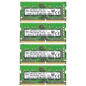 Hynix 32GB 4X8GB DDR4 PC4-21300 DDR4-2666MHz SODIMM Memory Ram HMA81GS6CJR8N-VK - Picture 1 of 6