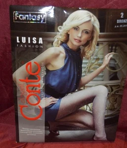 Elegante Conte Pantimedias Fantasía Luisa Bronz = BRONCE BRONCEADO Talla 2 = MEDIANO transparente a la cintura - Imagen 1 de 4