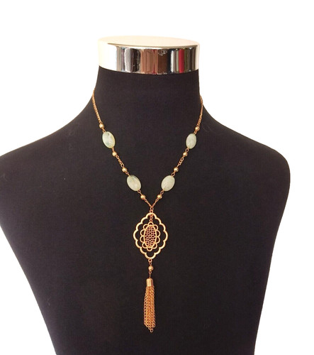 VETEMENTS Collana Nappa Ciondolo Donna Tono Oro Doppia Aragosta Chiusura Imitazione Quarzo