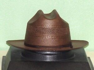 STETSON SHANTUNG STRAW VENTED OPEN ROAD WESTERN HAT