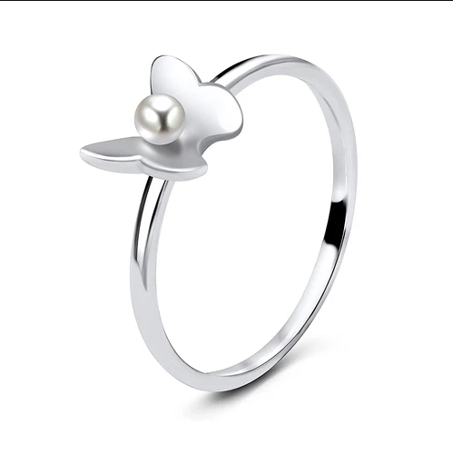 Pearl Butterfly Ring  .925 Sterling Silver  - Image 1 of 1
