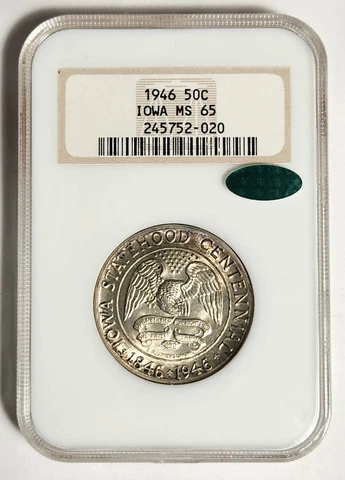 1946 P NGC MS-65 CAC IOWA - OLD HOLDER Cover