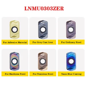 10PCS LNMU0303ZER CNC Carbide Milling Inserts Double-side For End Milling Cutter - Picture 1 of 10