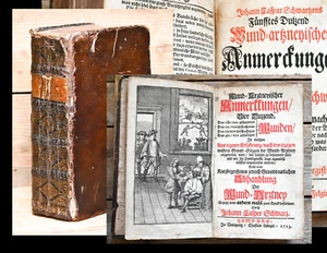 1713-18 Medicina per ferite in guerra e negli incidenti 2 in 1 volume Schwartz - Foto 1 di 1