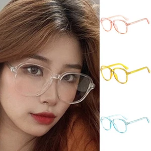 Clear Transparent Large Glasses Frame HD Lens Oversized Retro Vintage Classic - Picture 1 of 10
