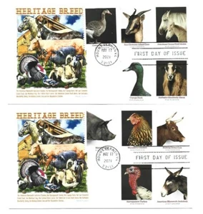 5583-92 Heritage Breeds on two, Panda Cachets FDCs - Picture 1 of 1
