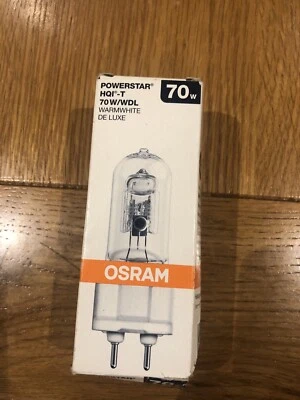 Osram Powerstar 70W G12 Metal Halide Lamp Warm White HQI-T 70 W/WDL UVS (B3) - Image 1 of 3