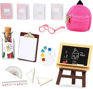 14 Pcs Mini Doll School Supplies Miniature Dollhouse Stuff Accessories for 11.5 - Picture 1 of 16