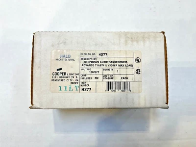 Cooper Halo H277 Stepdown AutoTransformer Advance 71A9741-J 277V In 120V Out - Image 1 of 3