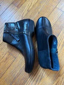 Botas Dansko Otis Nappa para mujer US9.5-10 EU 40 botines de cuero negro metálico - Imagen 1 de 11