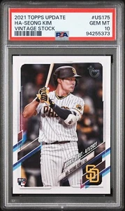 2021 Topps Update VINTAGE STOCK /99 Ha-Seong Kim #US175 Rookie - PSA 10 (Pop 1) - Picture 1 of 8