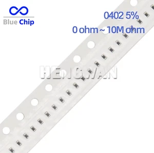 100 pcs 0402 SMD Resistors 1/16W 5% Range Available 0 ohm to 10M ohm 170 Options - Picture 1 of 5