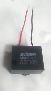 1 Stück Kondensator mit Kabeln - 10 mfd 10 uf 10uf - 450V 50/60HZ USA kostenloser Versand - Bild 1 von 2