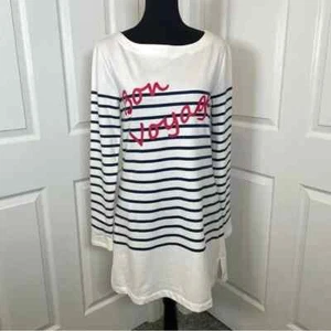 Sperry Bon Voyage 100% Baumwolle Maritim Streifen Rot Schleifen Tunika Kleid Gr. M - Bild 1 von 7