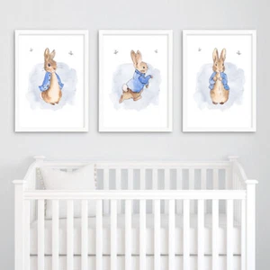Peter Rabbit Nursery Prints Childrens Bedroom Wall Art Pictures Decor Posters - Picture 1 of 6