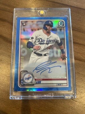 2020 Bowman Chrome GAVIN LUX Blue Refractor Rookie RC Autograph /150  - Image 1 of 2