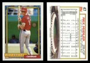 Rex Hudler - Cardinals #47 Topps Topps 1992 Baseball Micro Card - Picture 1 of 1