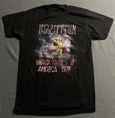 Men's Led Zeppelin United States of America 1977 T-Shirt Black Medium - Image 1 of 4