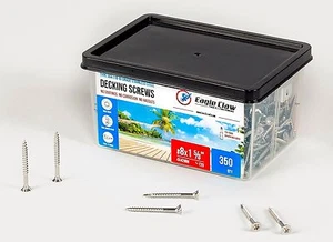 "Tornillos de cubierta de acero inoxidable #8 X 1 5/8" Star Drive T20 Torx (QTY 350 - 1.8 lb) - Imagen 1 de 9