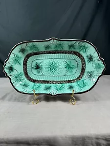 Schramberg Germania Art Nouveau Maiolica Giglio della Valle 12 Vassoio 3/4" - Foto 1 di 14
