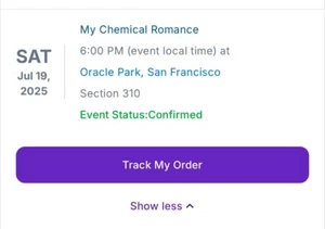 My Chemical Romance The Black Parade Tour 7-19-25 2 Tickets - Picture 1 of 2