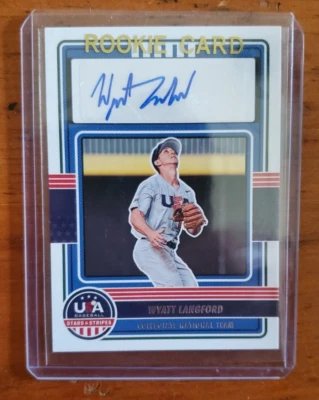 2023 Panini Stars & Stripes - Wyatt Langford - RC Auto - USA Collegiate #CNTS-WL - Image 1 of 4