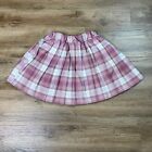 Girls Skort Size XL 10/12 Plaid Skirt Pleat Elastic Waist Tennis Mini Cheer Pink