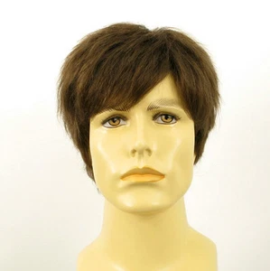 Perruque homme 100% cheveux naturel châtain clair ref THOMAS 8 - Imagen 1 de 8