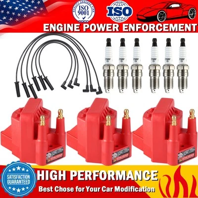 Ignition Coils & Spark Plug & Wire Set For Pontiac Grand Prix 3.8L V6 2002-2008 — 第 1/4 张图片